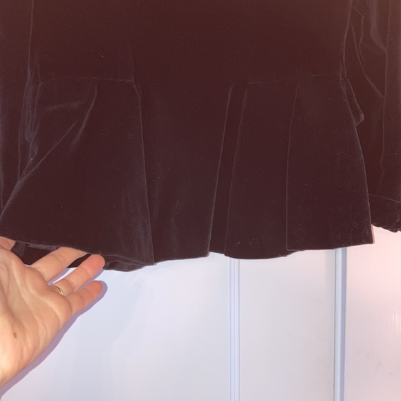 CHRISTIAN DIOR Vintage Velvet 2-piece Skirt Suit with Peplum Jacket - Picture 10 of 16